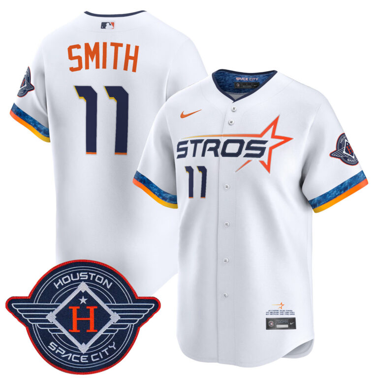 Men Houston Astros 11 Smith white 2025 City Connect Vapor Premier Limited Jersey